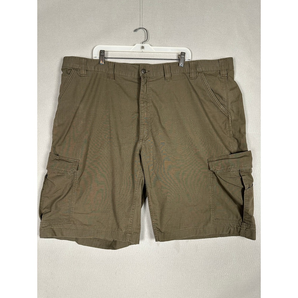 Carhartt Shorts Mens 48 Brown Cargo Ripstop Rugged Workwear Utility Flat Front